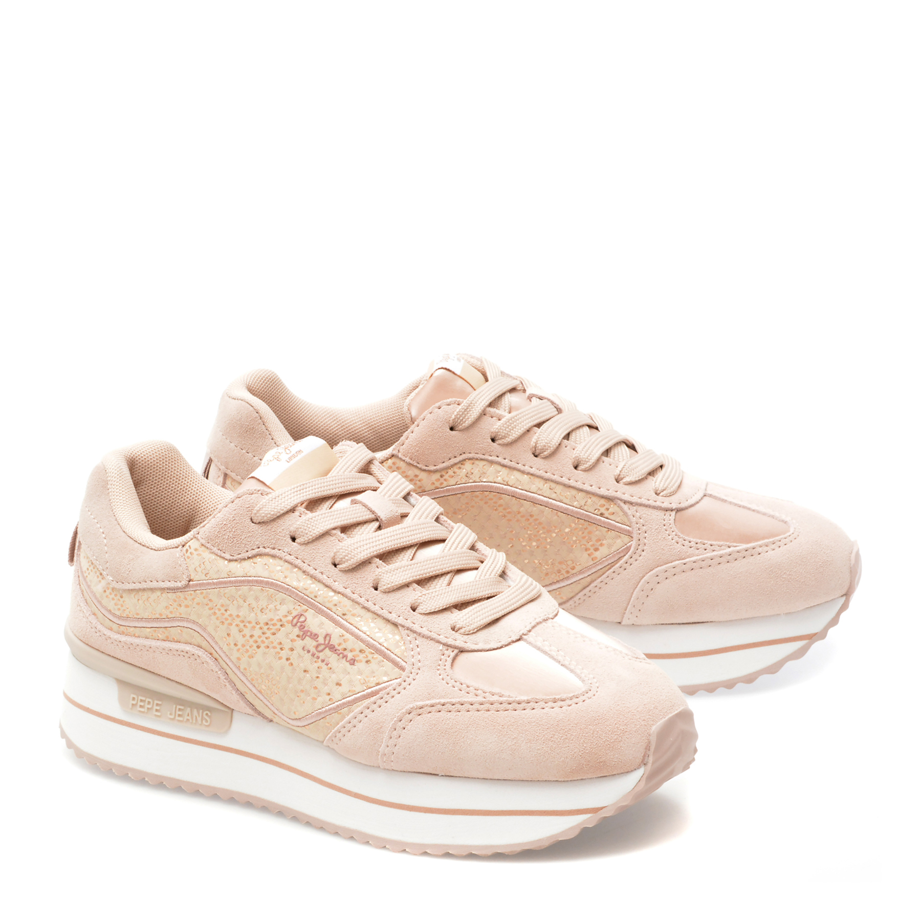 Pantofi PEPE JEANS roz, RUSPER GALA, din piele naturala - imagine 4