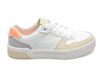 Pantofi SKECHERS albi, JADE, din piele ecologica