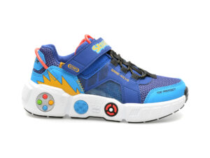 Pantofi SKECHERS bleumarin, GAMETRONIX, din piele ecologica