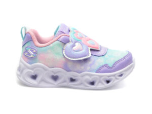 Pantofi SKECHERS mov, HEART LIGHTS, din material textil