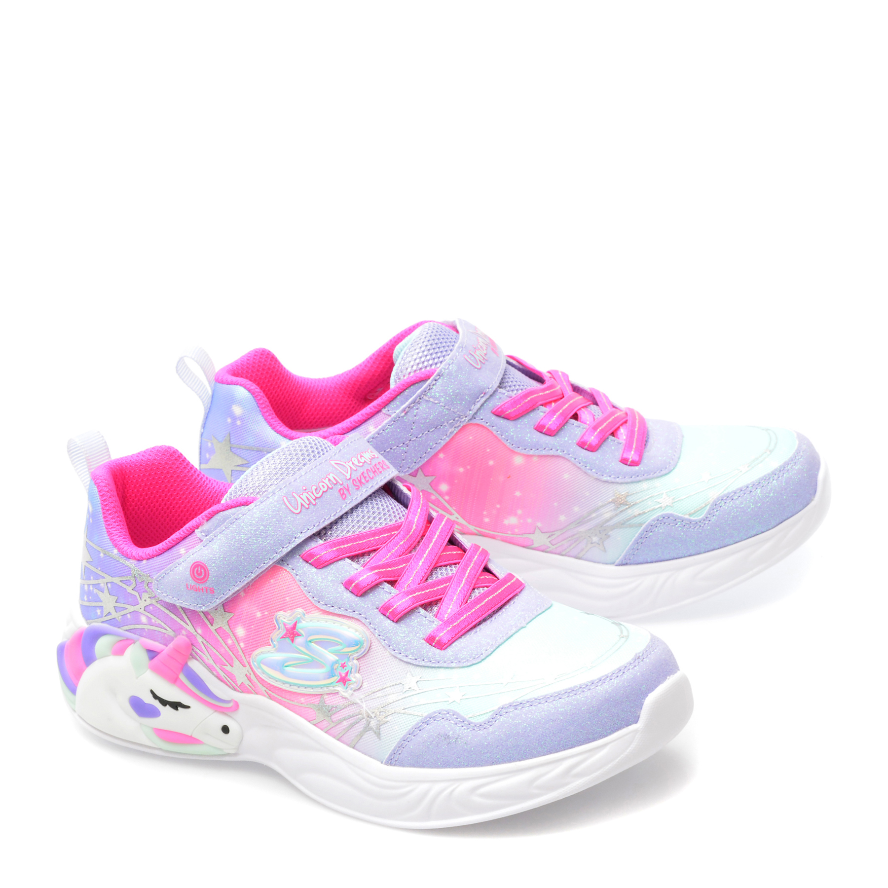 Pantofi SKECHERS mov, UNICORN DREAMS, din material textil - imagine 4