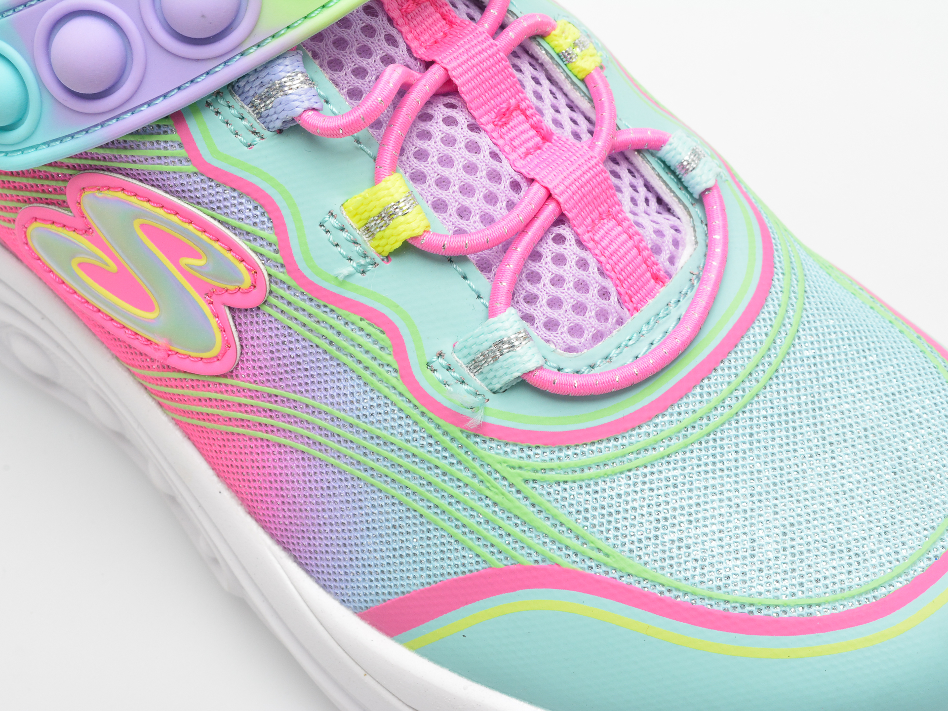 Pantofi SKECHERS multicolor, SKECH POPS, din piele ecologica - imagine 2