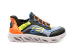 Pantofi SKECHERS negri, FLEX GLIDE, din piele ecologica