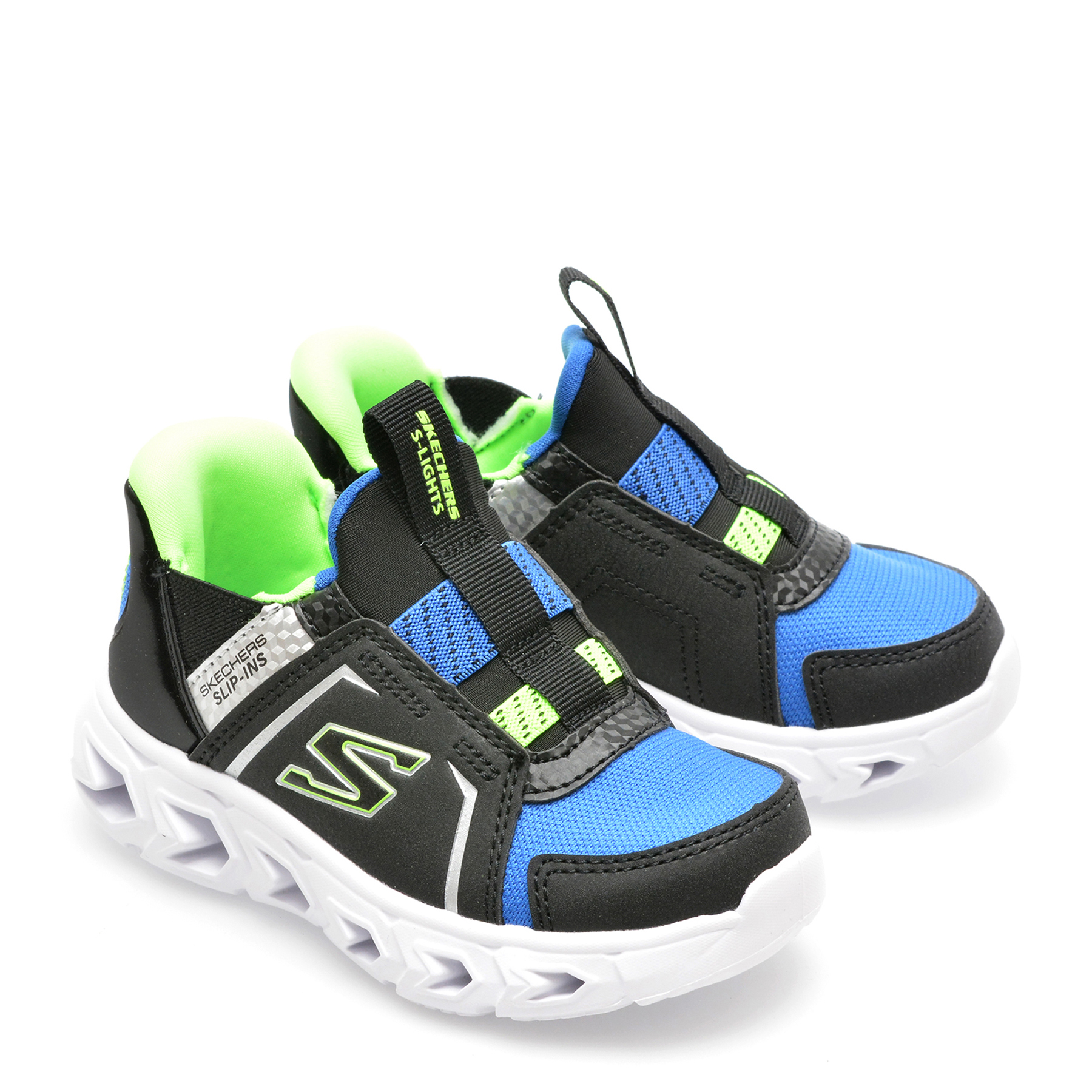 Pantofi SKECHERS negri, HYPNO-FLASH 2.0, din piele ecologica - imagine 4