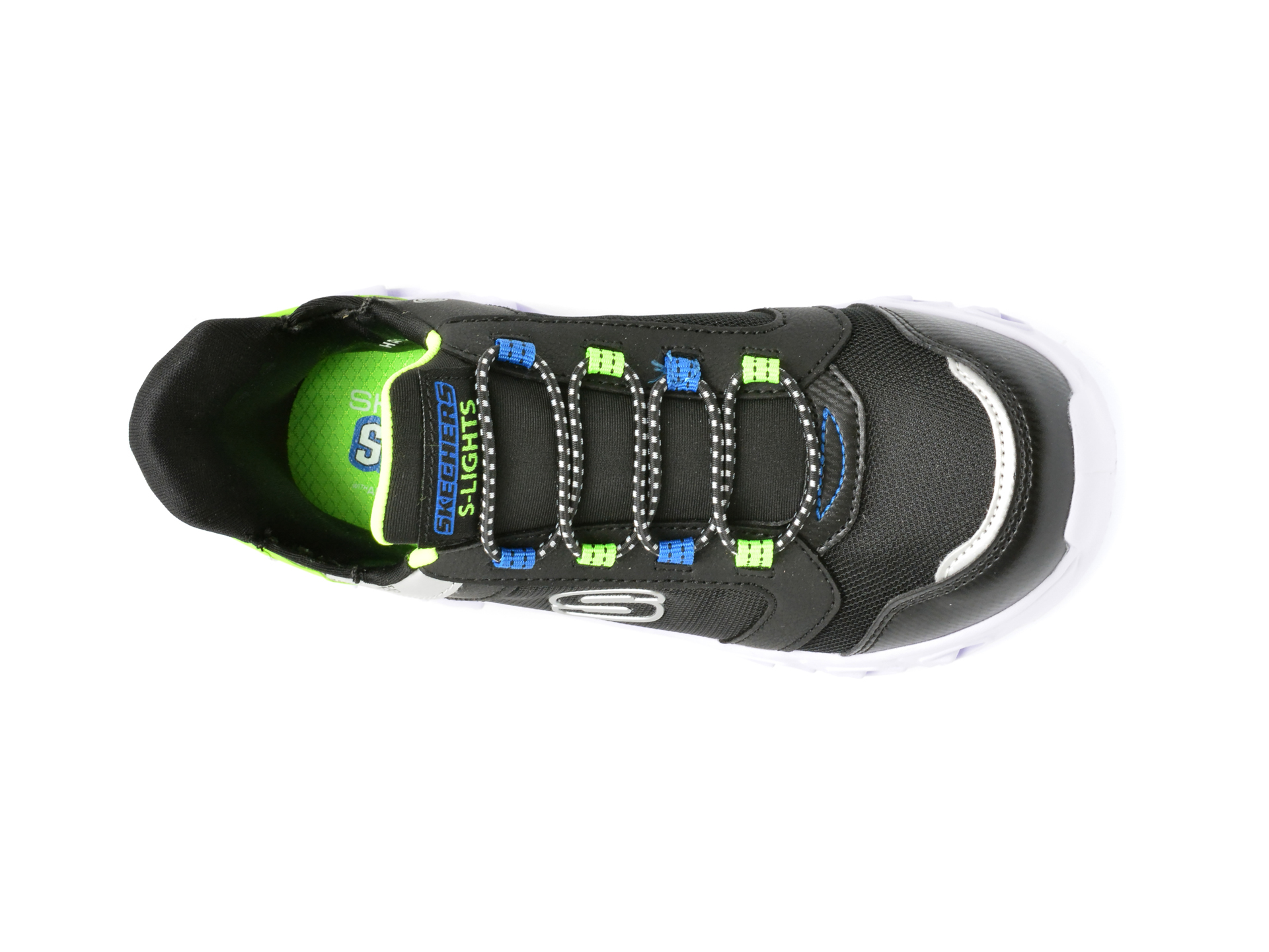 Pantofi SKECHERS negri, HYPNO-FLASH 2.0, din piele ecologica - imagine 6