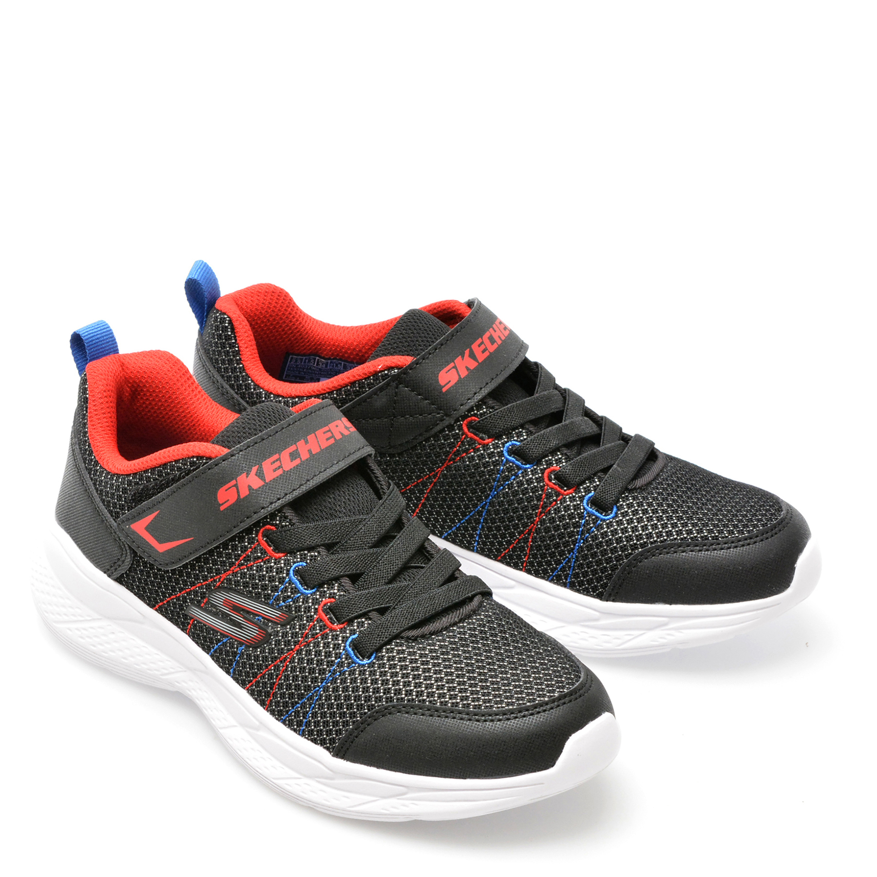 Pantofi SKECHERS negri, SNAP SPRINTS 2.0, din material textil - imagine 4