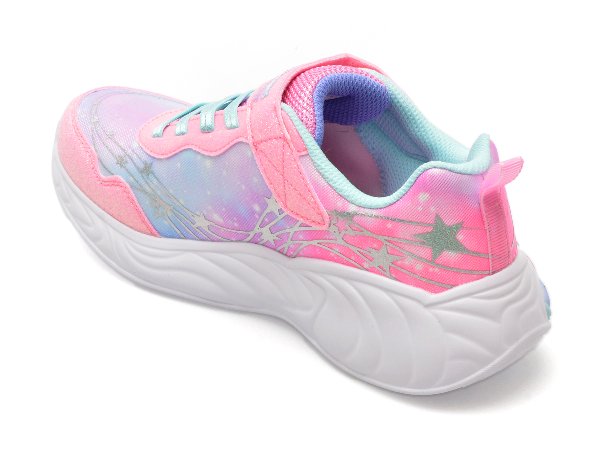 Pantofi SKECHERS roz, UNICORN DREAMS, din material textil - imagine 5