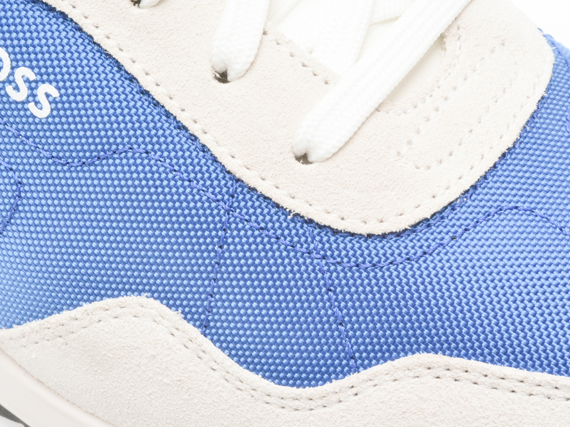 Pantofi sport BOSS albastri, 7276, din material textil - imagine 2