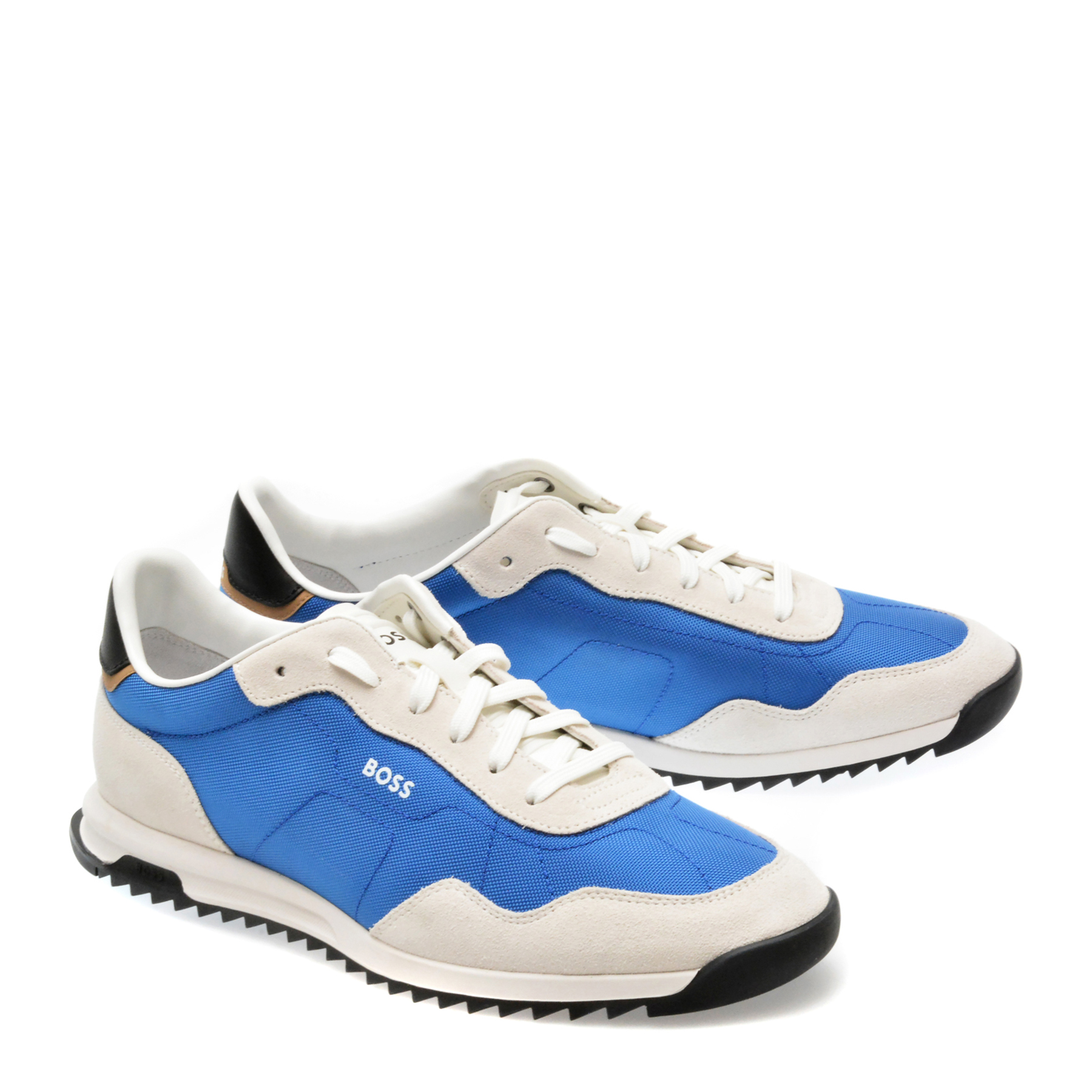 Pantofi sport BOSS albastri, 7276, din material textil - imagine 4