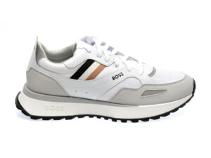 Pantofi sport BOSS albi, 8280, din piele ecologica