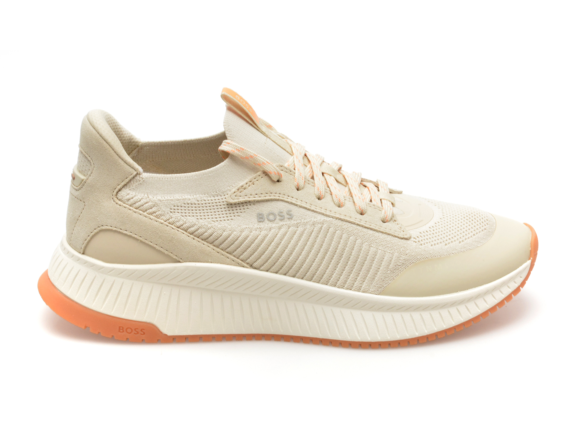 Pantofi sport BOSS albi, 89041, din material textil
