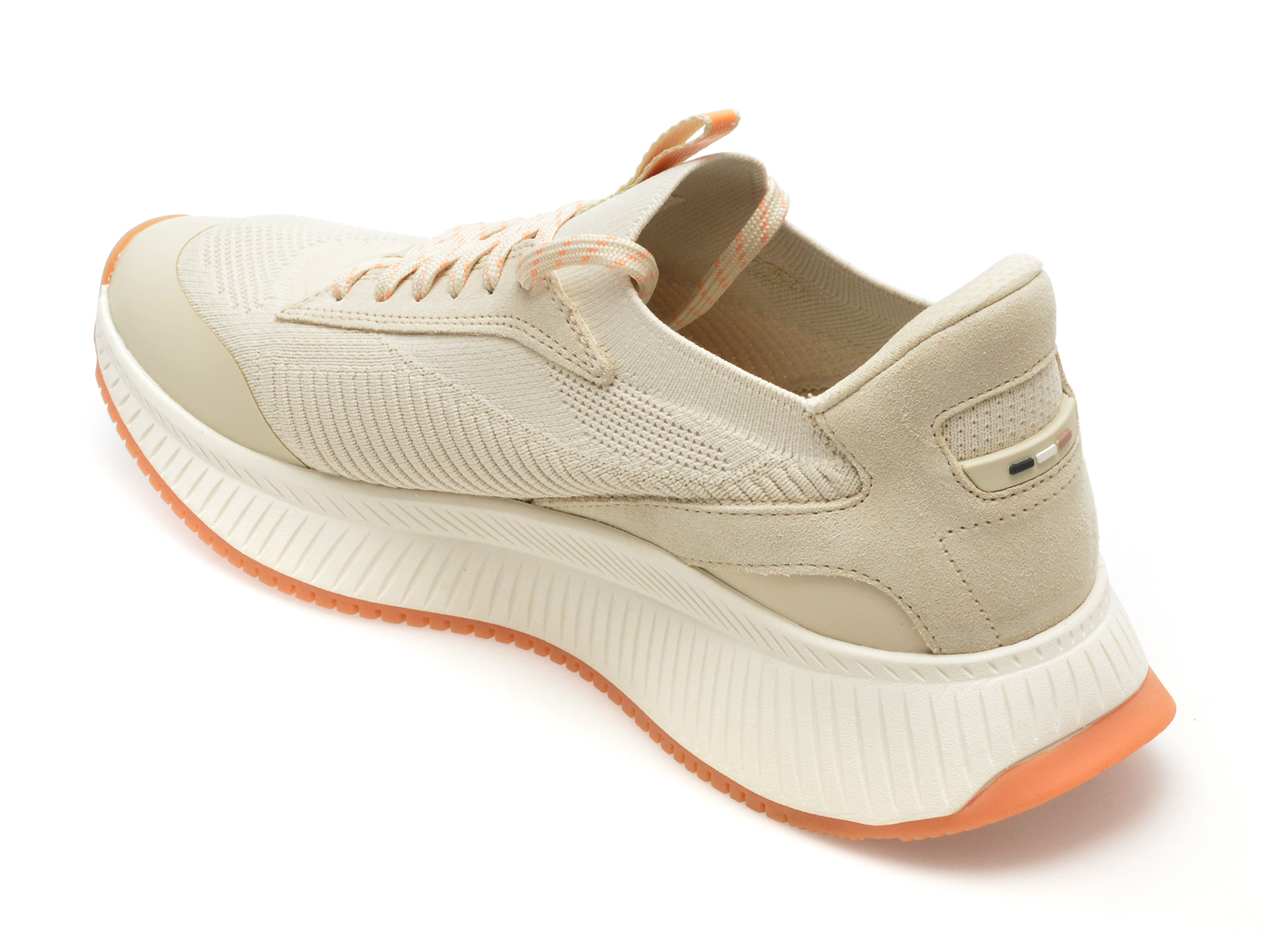 Pantofi sport BOSS albi, 89041, din material textil - imagine 5