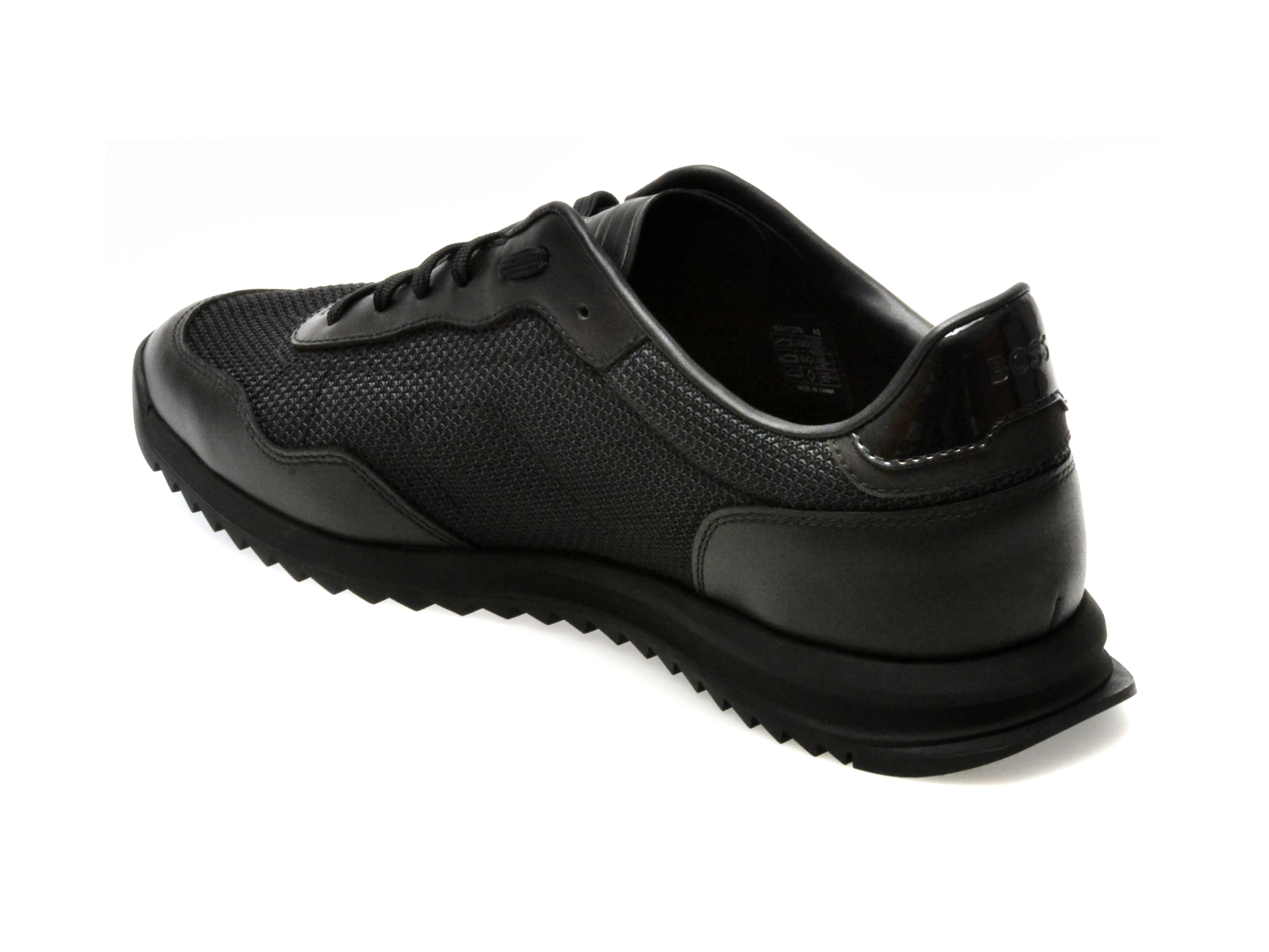 Pantofi sport BOSS negri, 72701, din piele ecologica - imagine 5
