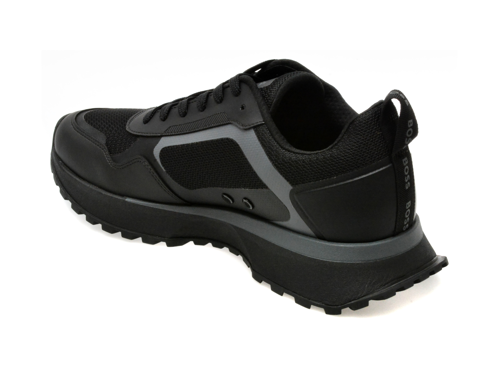 Pantofi sport BOSS negri, 730011, din piele ecologica - imagine 5