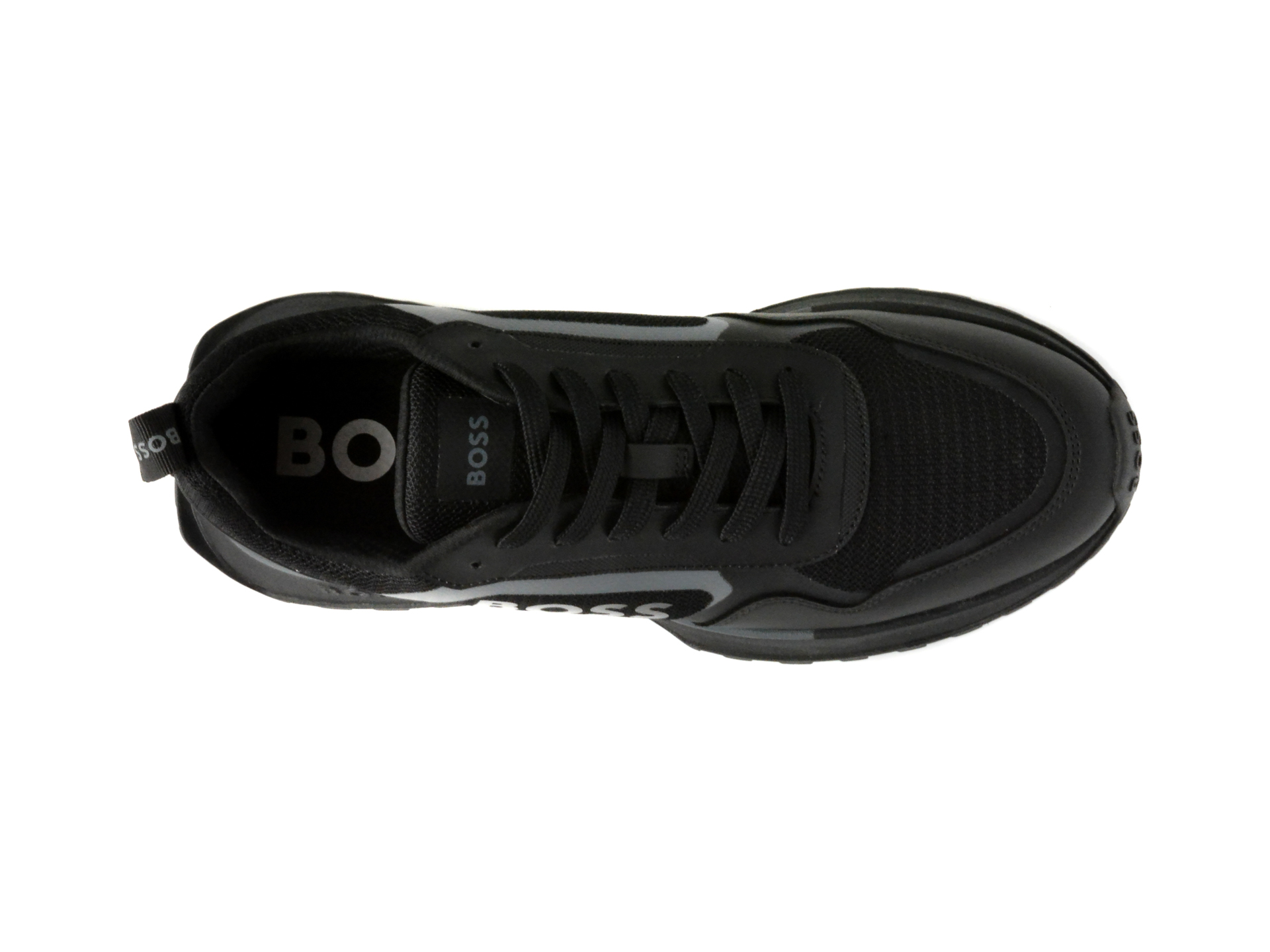 Pantofi sport BOSS negri, 730011, din piele ecologica - imagine 6