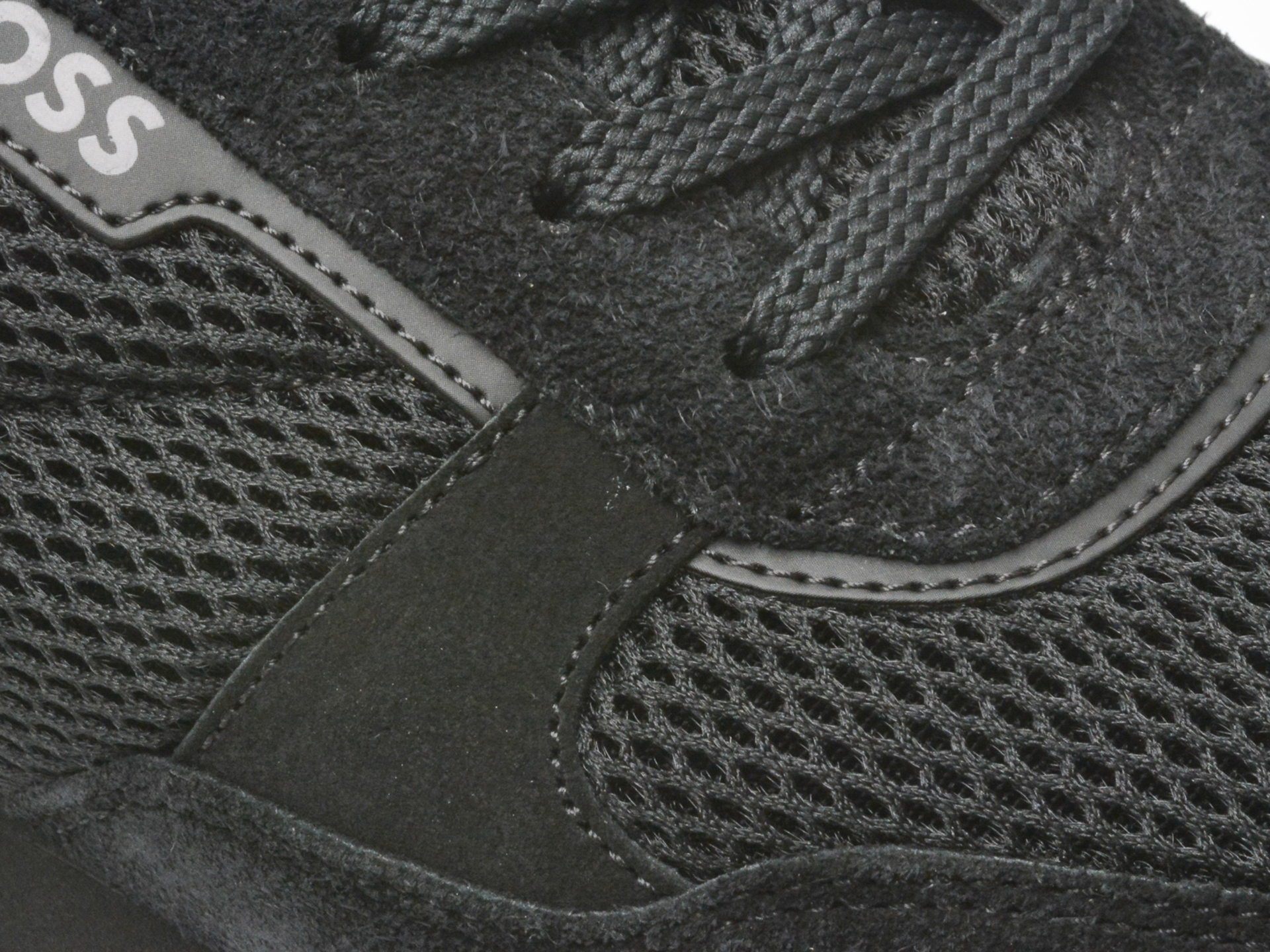 Pantofi sport BOSS negri, 73581, din material textil - imagine 2