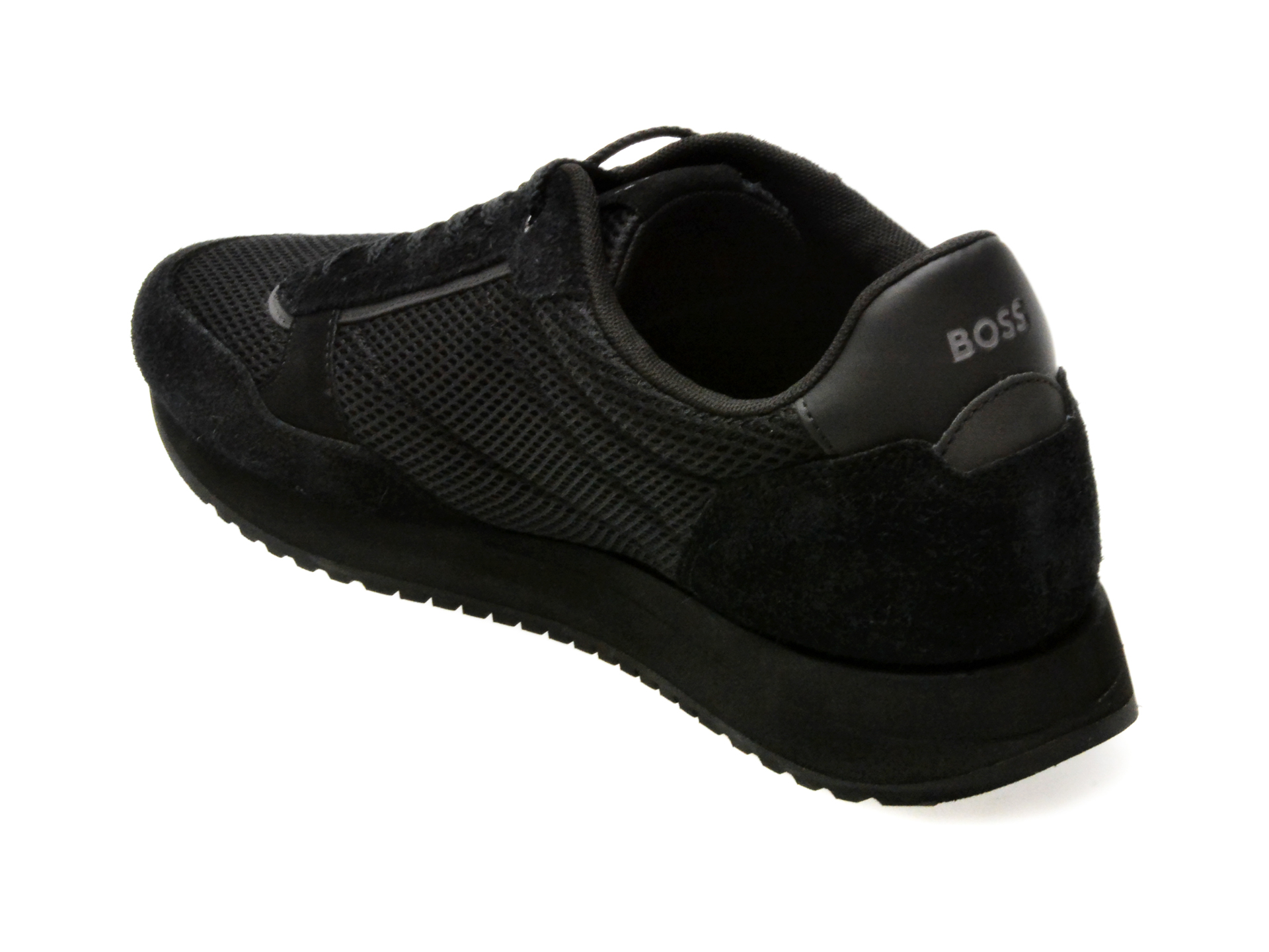 Pantofi sport BOSS negri, 73581, din material textil - imagine 5