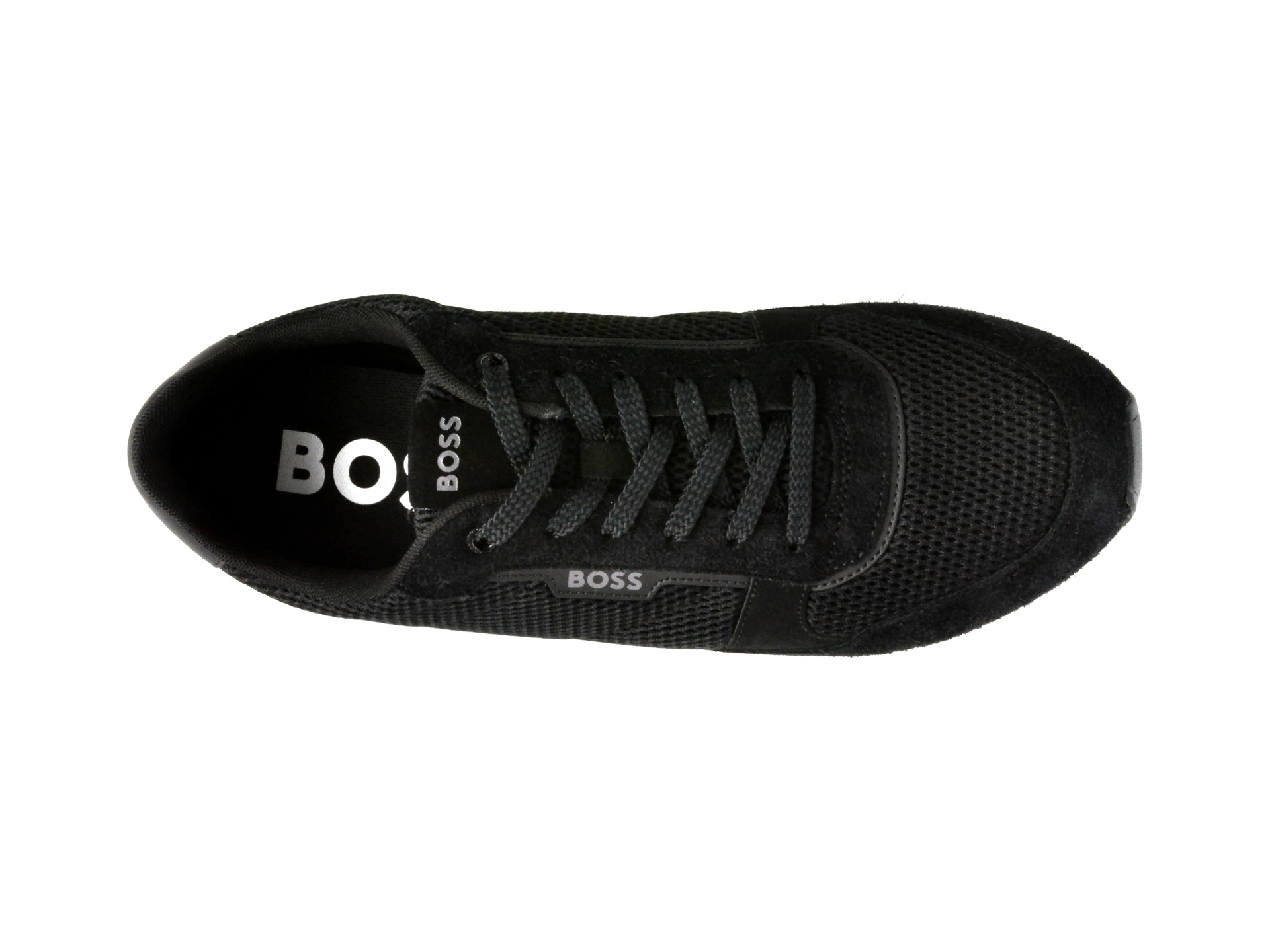 Pantofi sport BOSS negri, 73581, din material textil - imagine 6