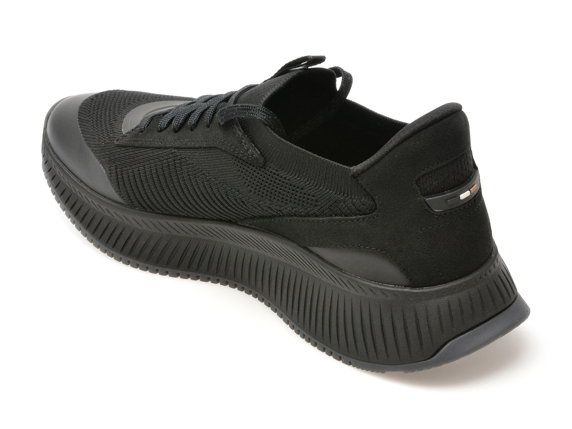 Pantofi sport BOSS negri, 89041, din material textil - imagine 5