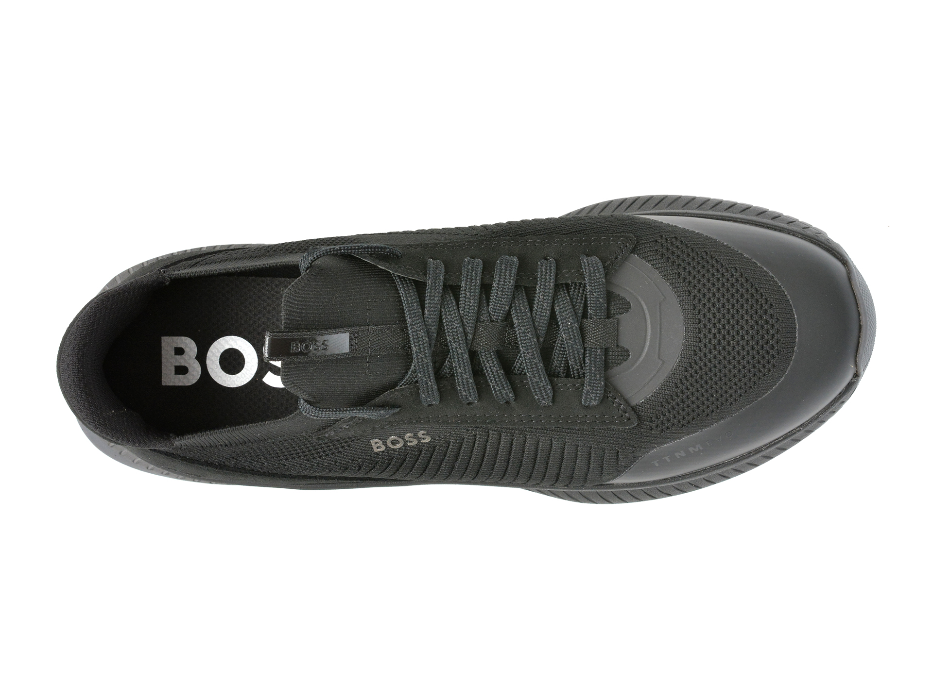 Pantofi sport BOSS negri, 89041, din material textil - imagine 6
