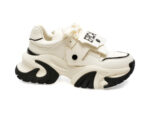 Pantofi sport EPICA alb-negru, 186522, din piele naturala