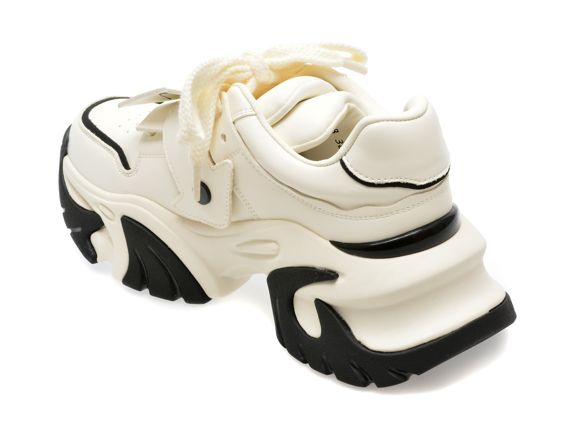Pantofi sport EPICA alb-negru, 186522, din piele naturala - imagine 5