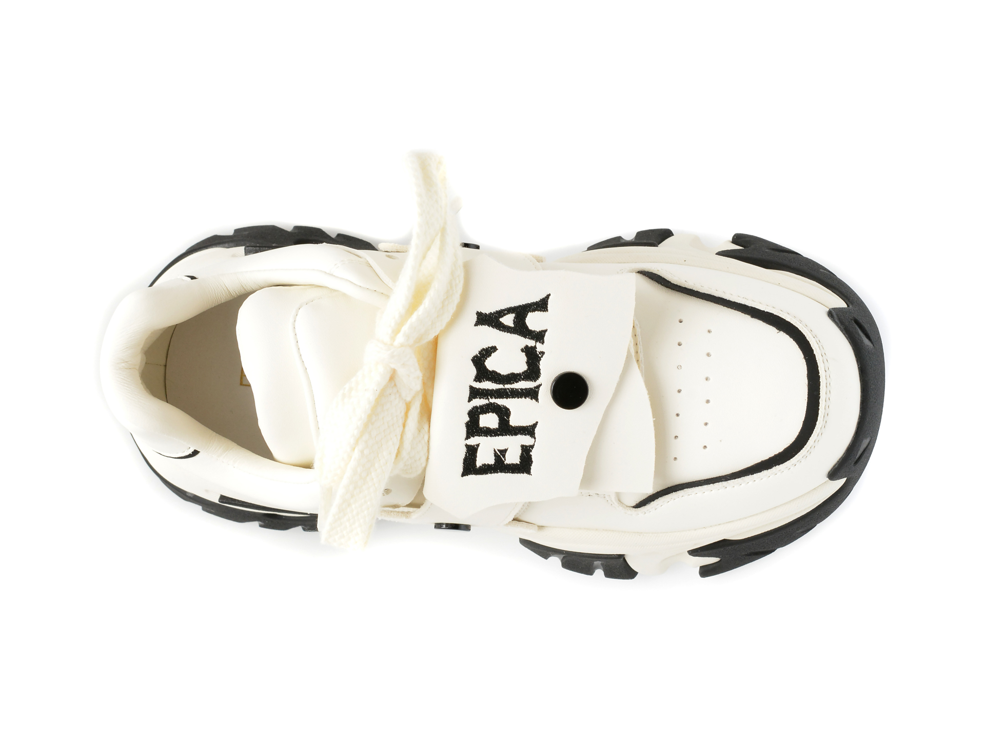 Pantofi sport EPICA alb-negru, 186522, din piele naturala - imagine 6