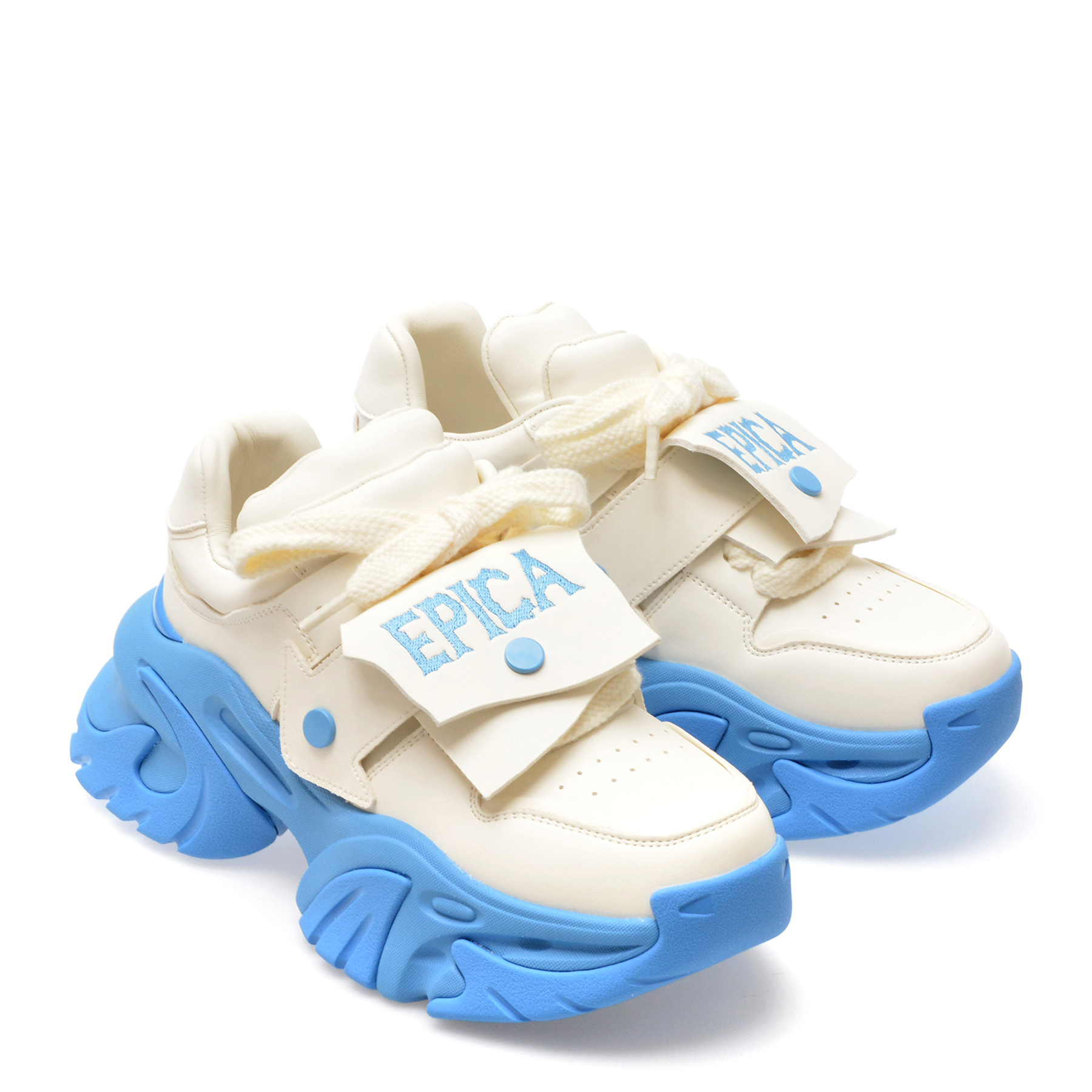 Pantofi sport EPICA albi, 186522, din piele naturala - imagine 4