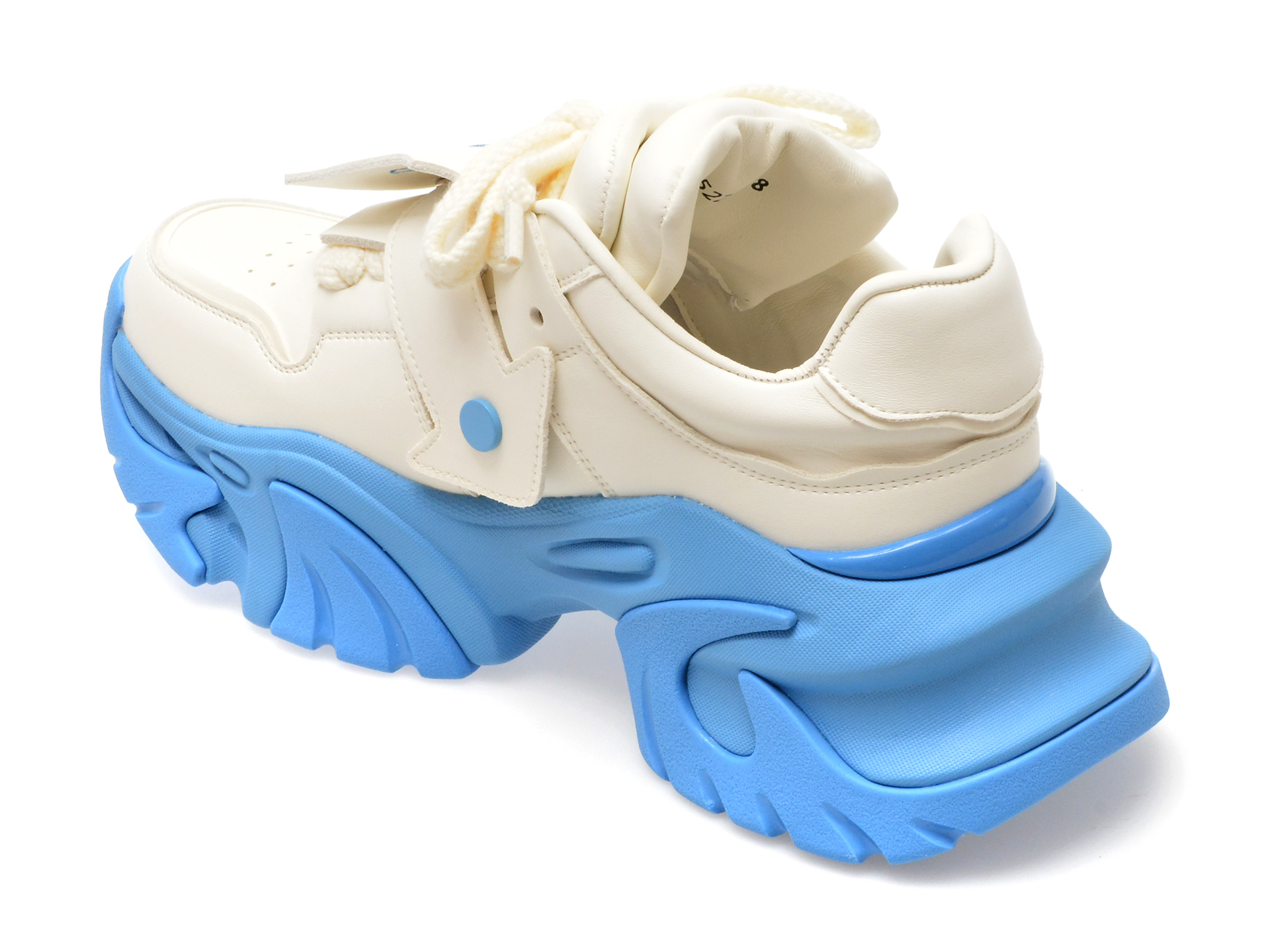 Pantofi sport EPICA albi, 186522, din piele naturala - imagine 5