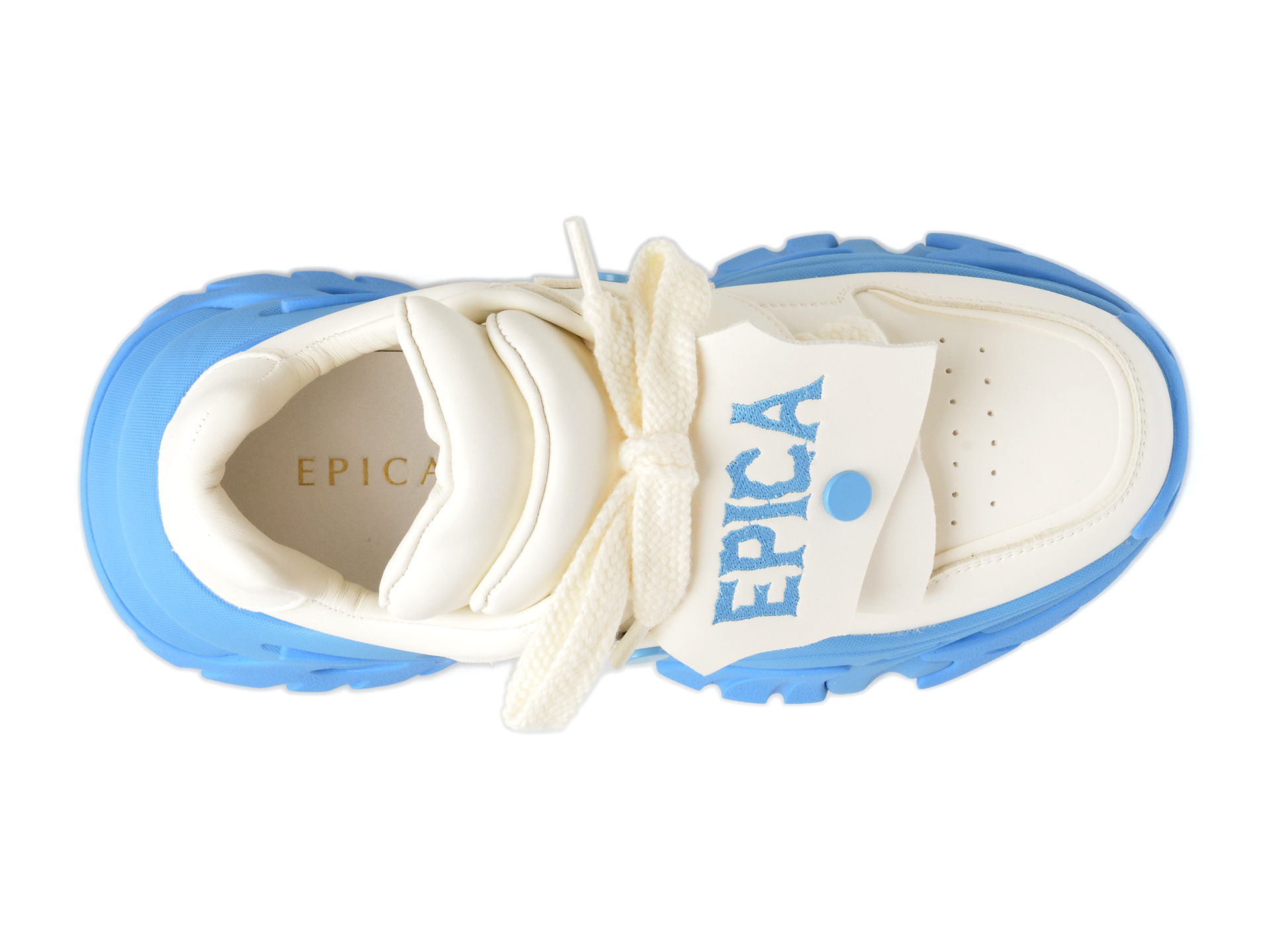 Pantofi sport EPICA albi, 186522, din piele naturala - imagine 6