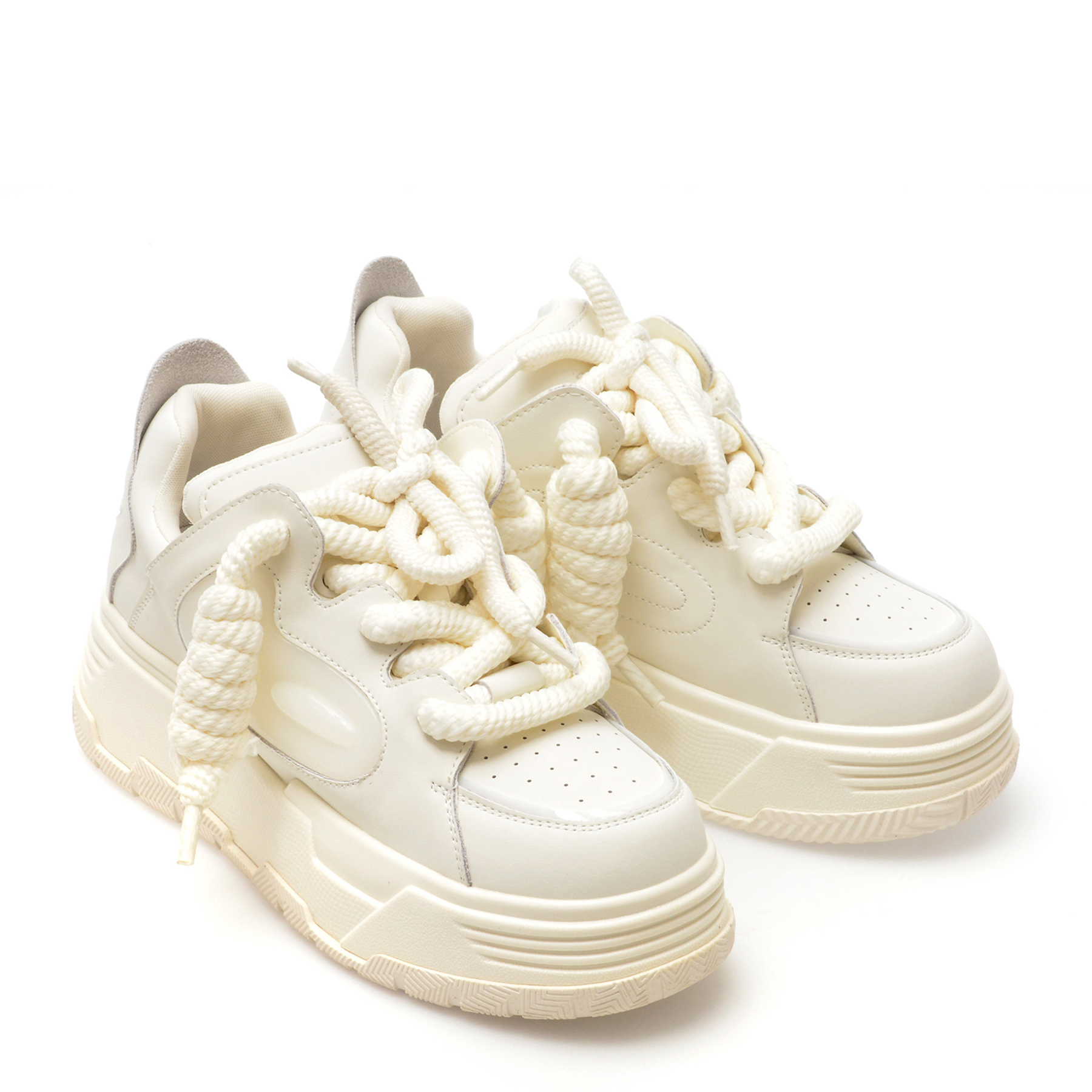 Pantofi sport EPICA albi, 2309171, din piele naturala - imagine 4