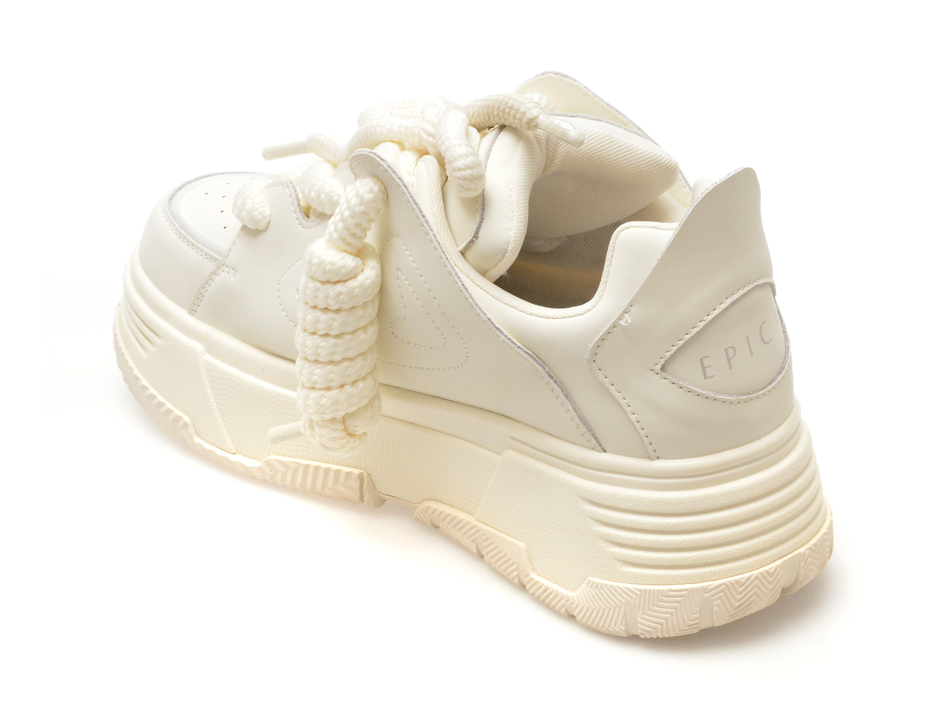 Pantofi sport EPICA albi, 2309171, din piele naturala - imagine 5