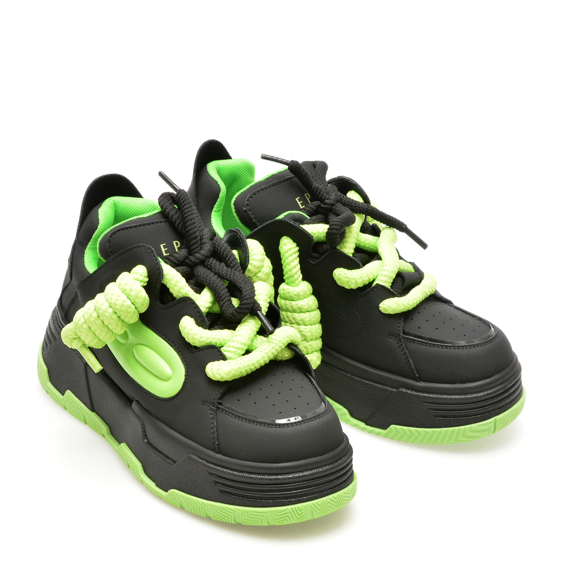 Pantofi sport EPICA negri, 2309171, din piele naturala - imagine 4