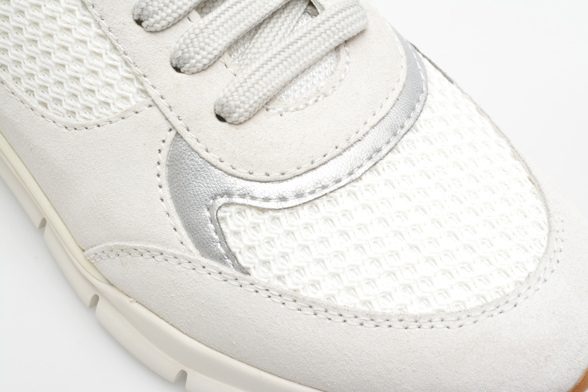 Pantofi sport GEOX albi, D35F2A, din piele intoarsa - imagine 2