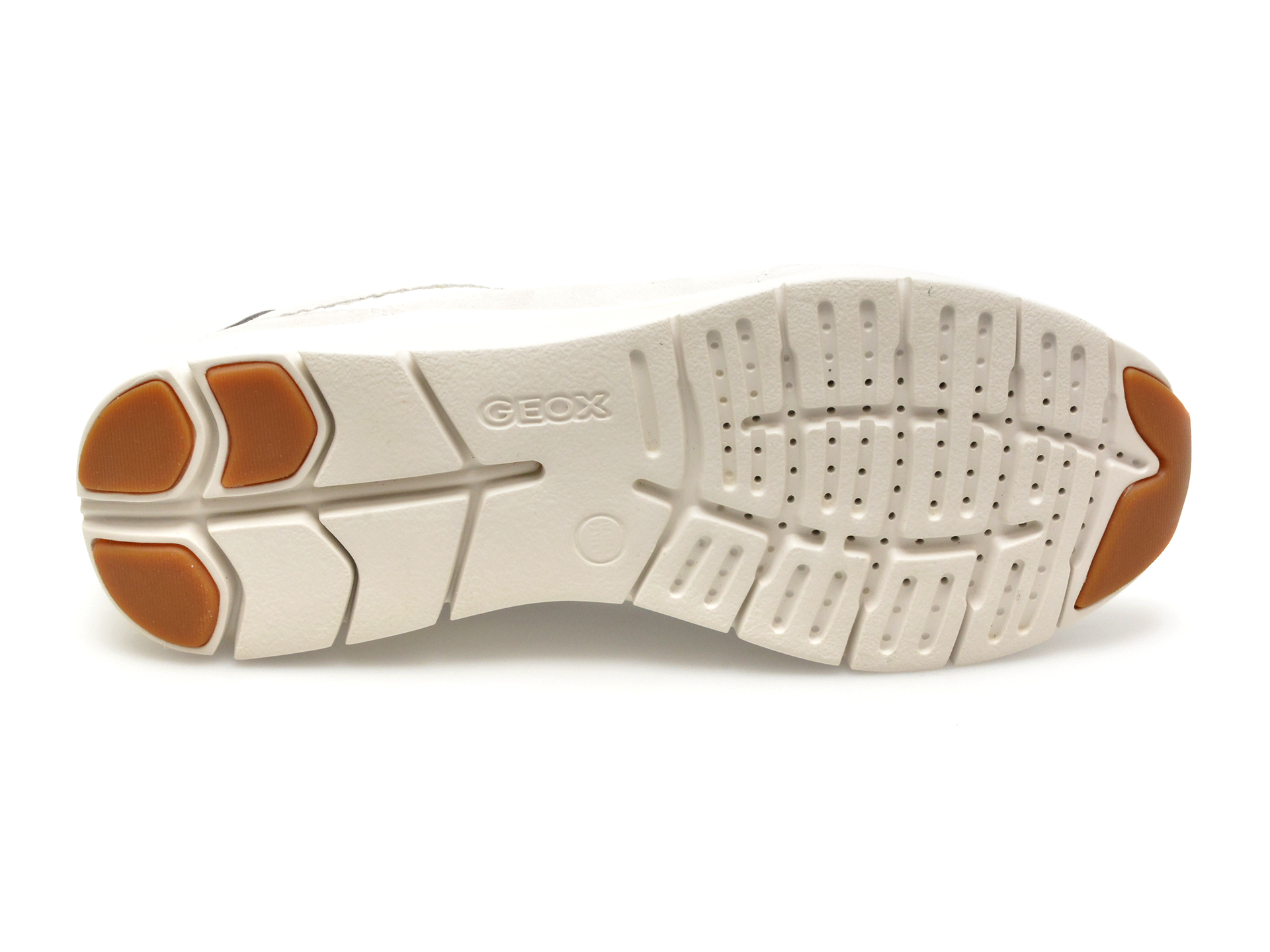 Pantofi sport GEOX albi, D35F2A, din piele intoarsa - imagine 7