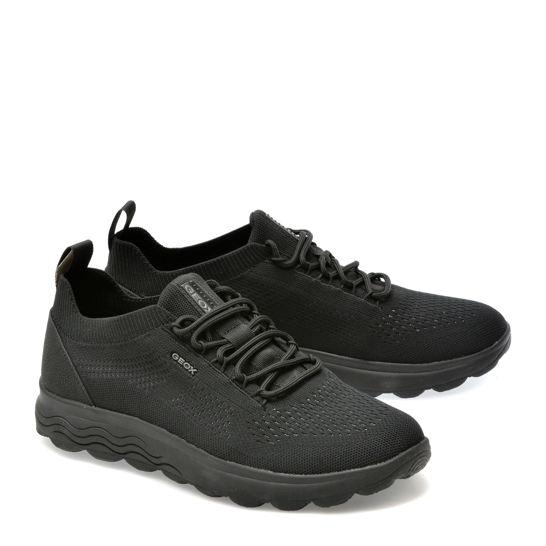 Pantofi sport GEOX negri, U15BYA, din material textil - imagine 4