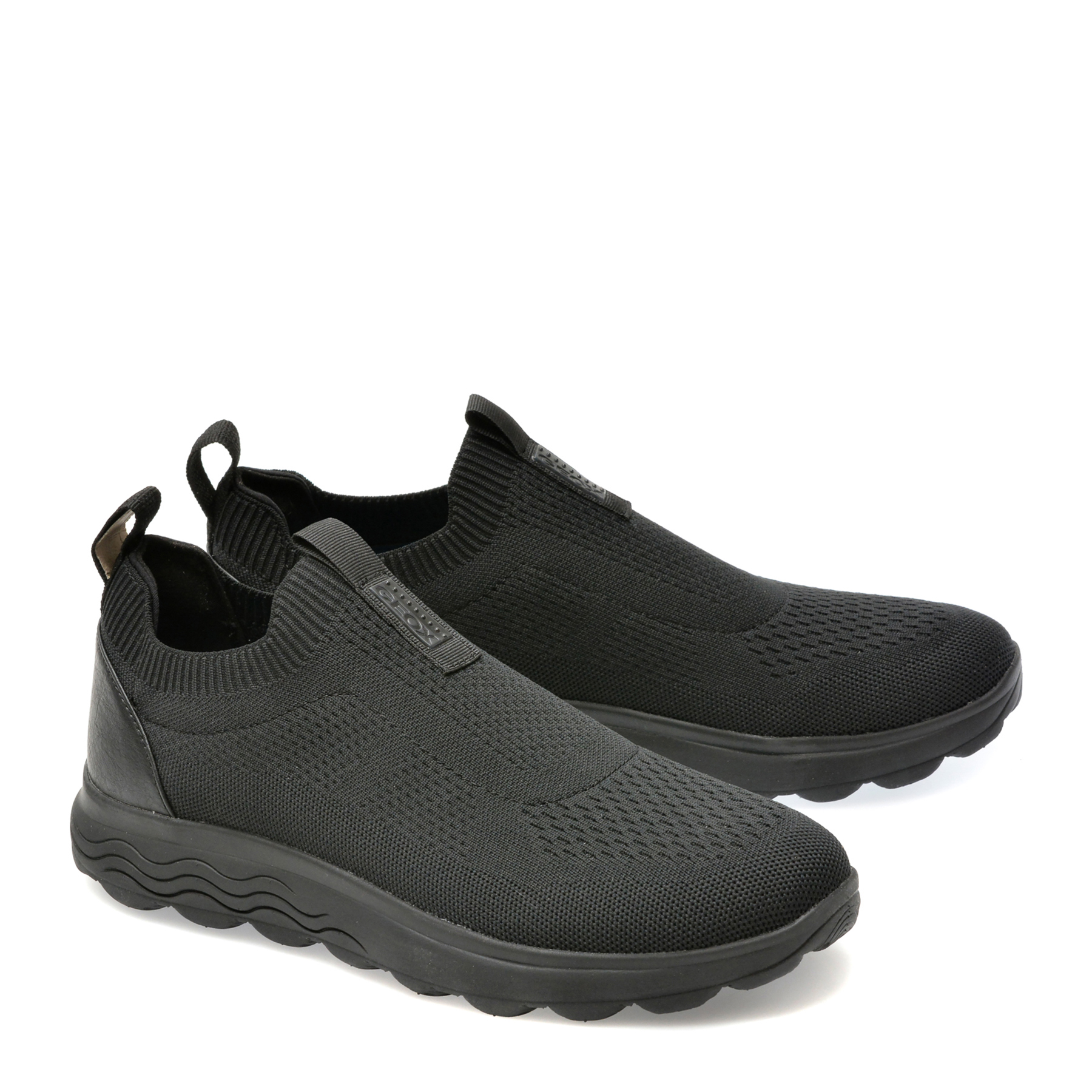 Pantofi sport GEOX negri, U25BYA, din material textil - imagine 4