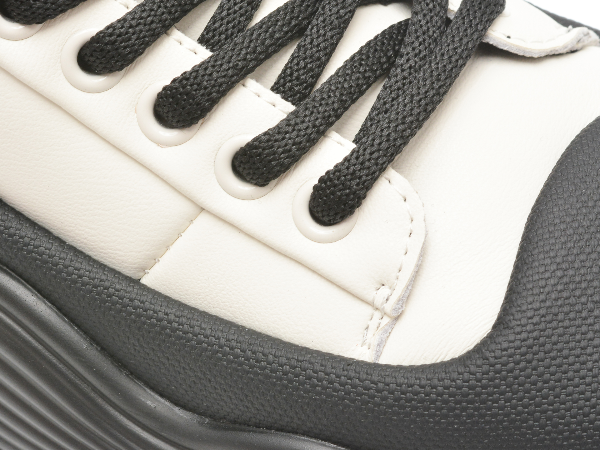 Pantofi sport GRYXX alb-negru, 1076, din piele naturala - imagine 2
