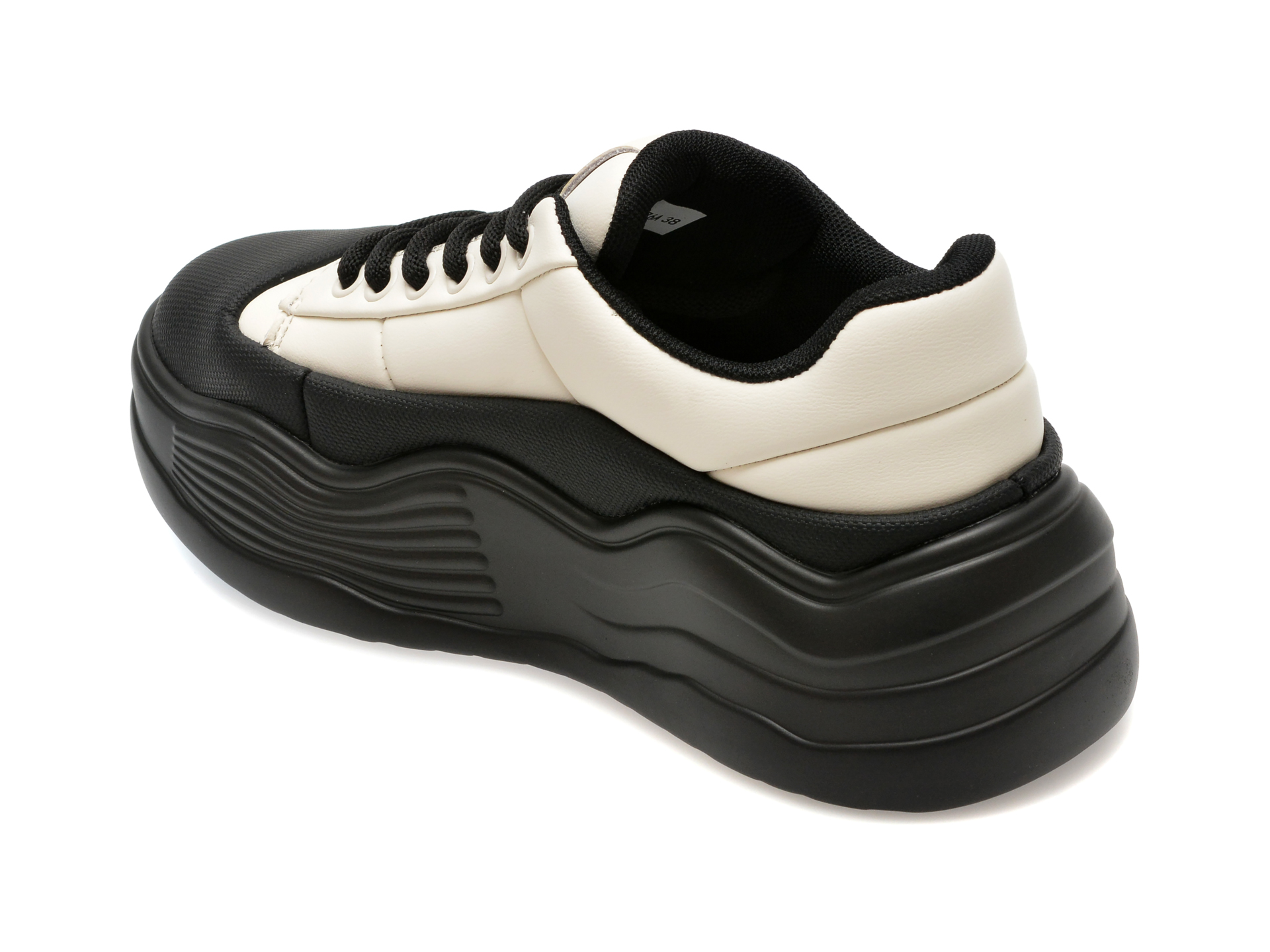 Pantofi sport GRYXX alb-negru, 1076, din piele naturala - imagine 5
