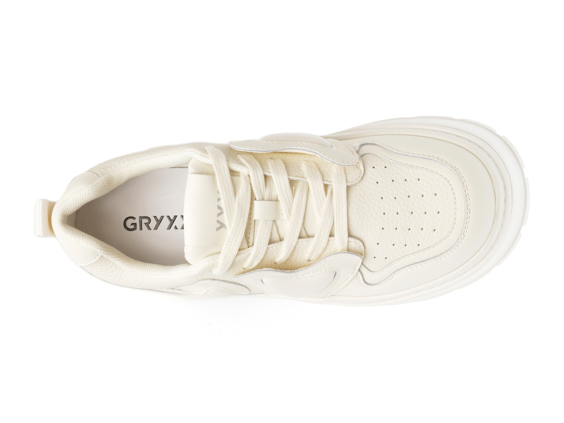 Pantofi sport GRYXX albi, 2308311, din piele naturala - imagine 6