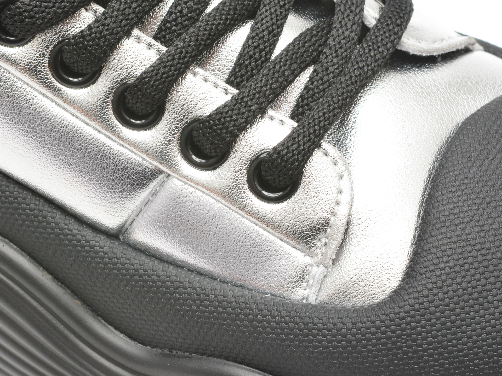 Pantofi sport GRYXX argintii, 1076, din piele naturala - imagine 2