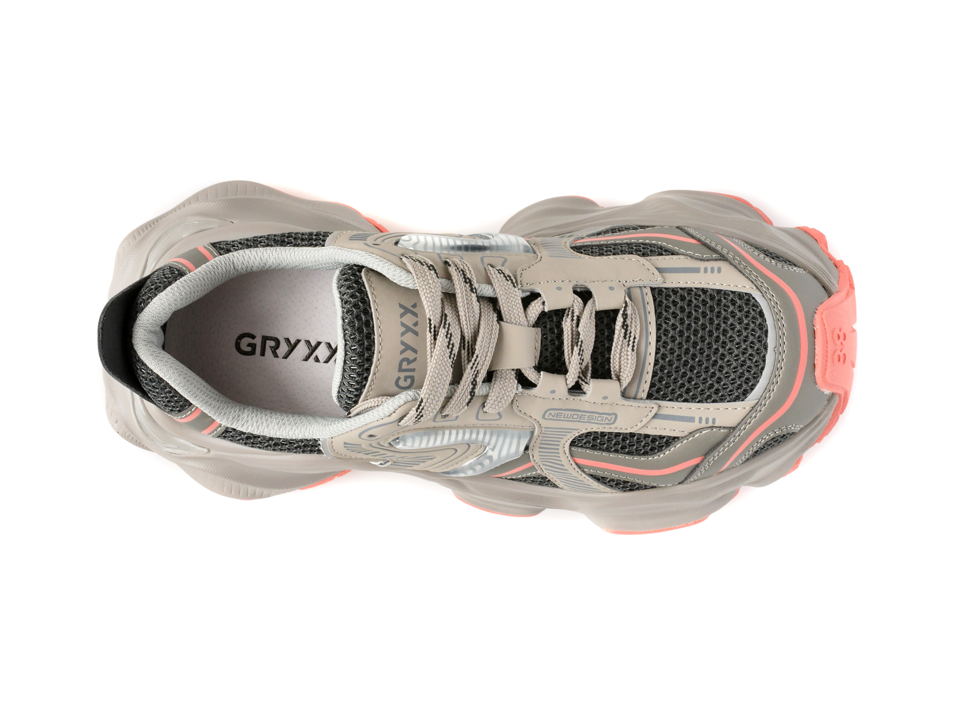 Pantofi sport GRYXX gri, 24350, din piele ecologica - imagine 6
