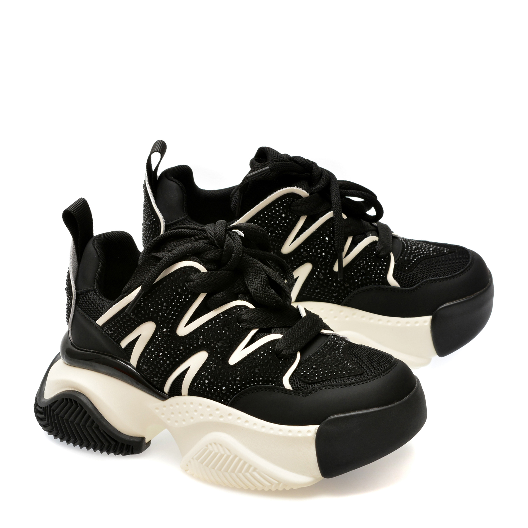 Pantofi sport GRYXX negri, 230918, din material textil - imagine 4