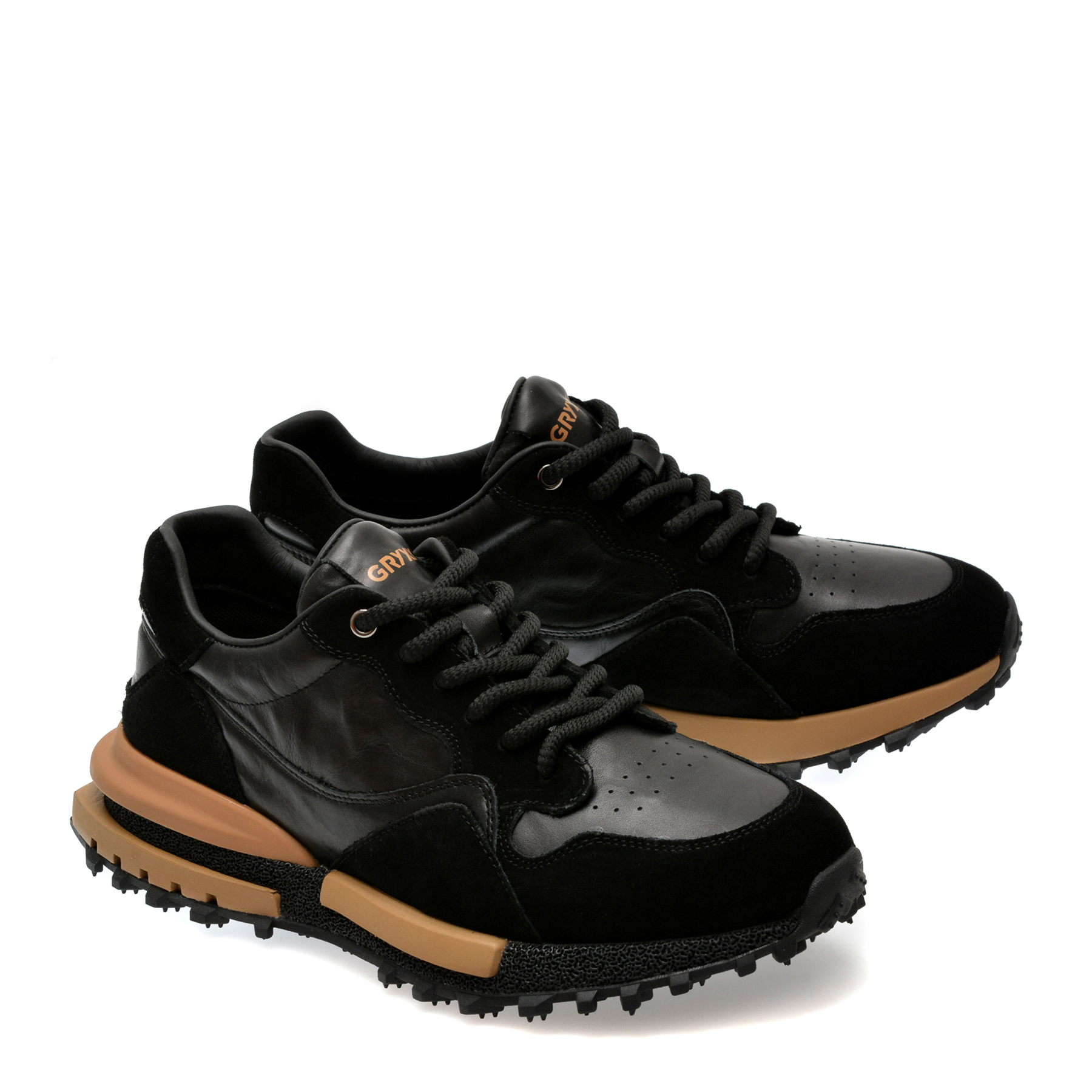 Pantofi sport GRYXX negri, 31216, din piele naturala - imagine 4