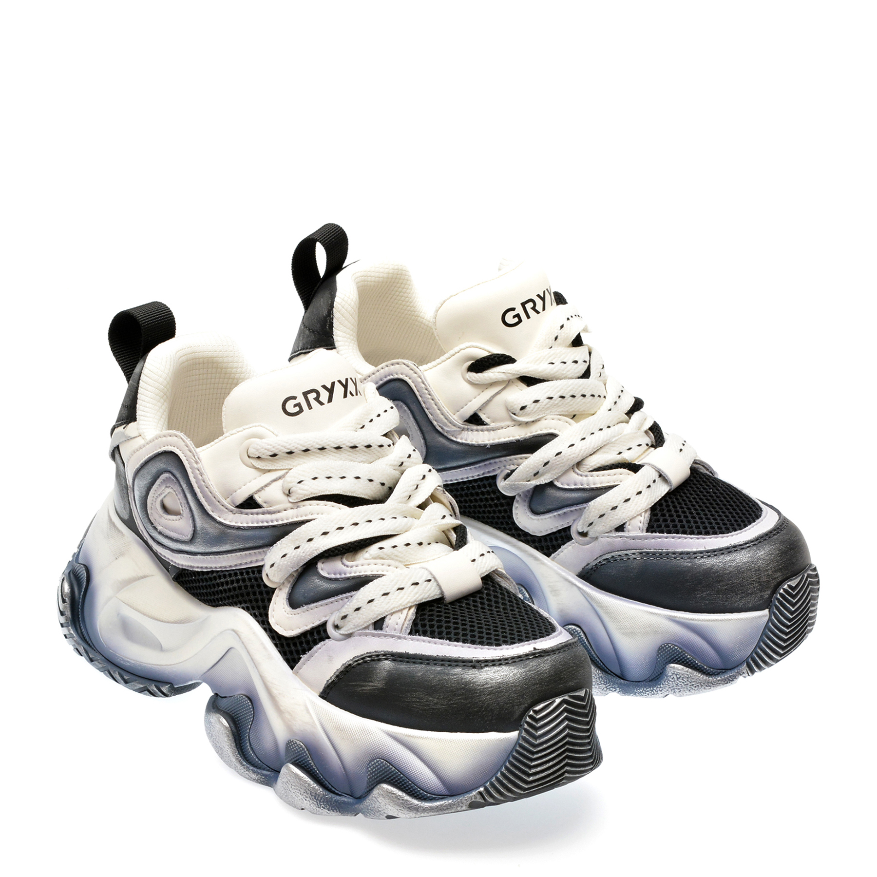 Pantofi sport GRYXX negri, 33216, din piele naturala - imagine 4