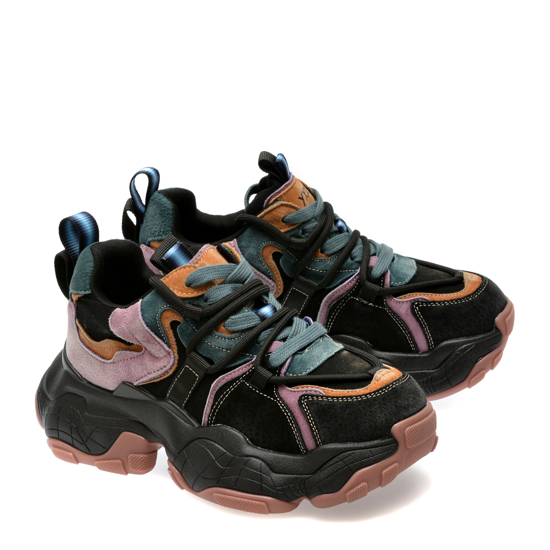 Pantofi sport GRYXX negri, 9850, din piele intoarsa - imagine 4