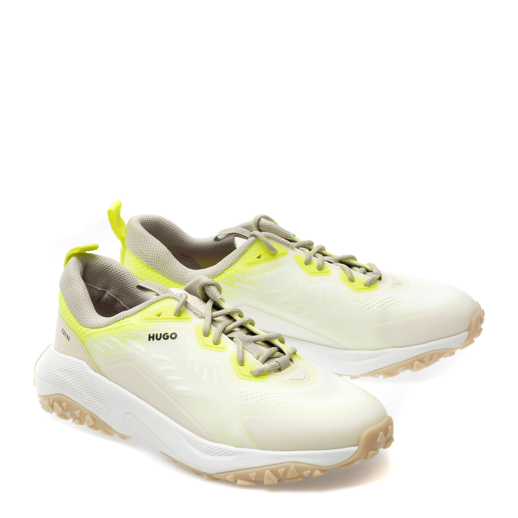 Pantofi sport HUGO albi, 7156, din piele ecologica - imagine 4