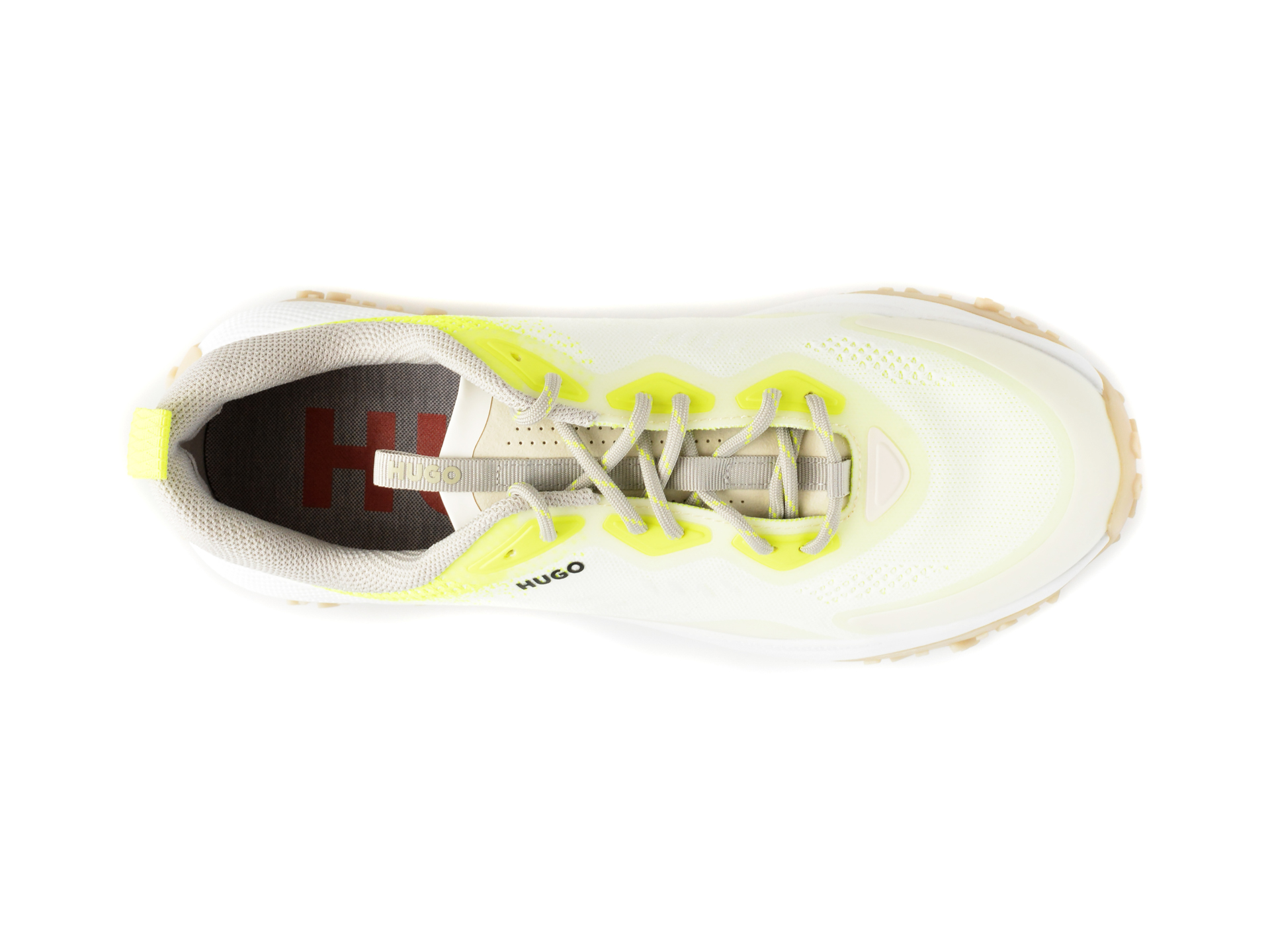 Pantofi sport HUGO albi, 7156, din piele ecologica - imagine 6