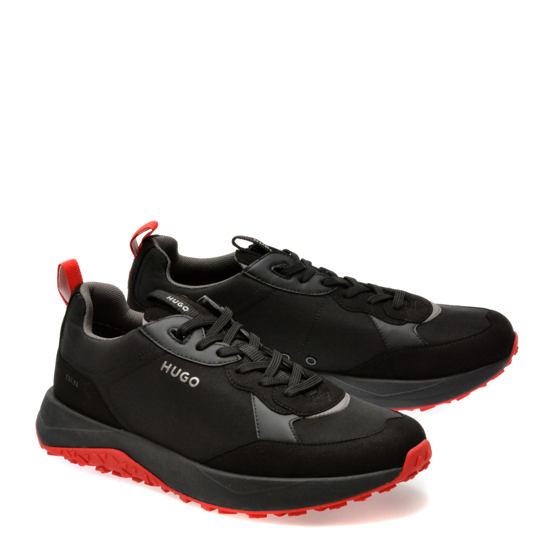 Pantofi sport HUGO negri, 43791, din material textil - imagine 4