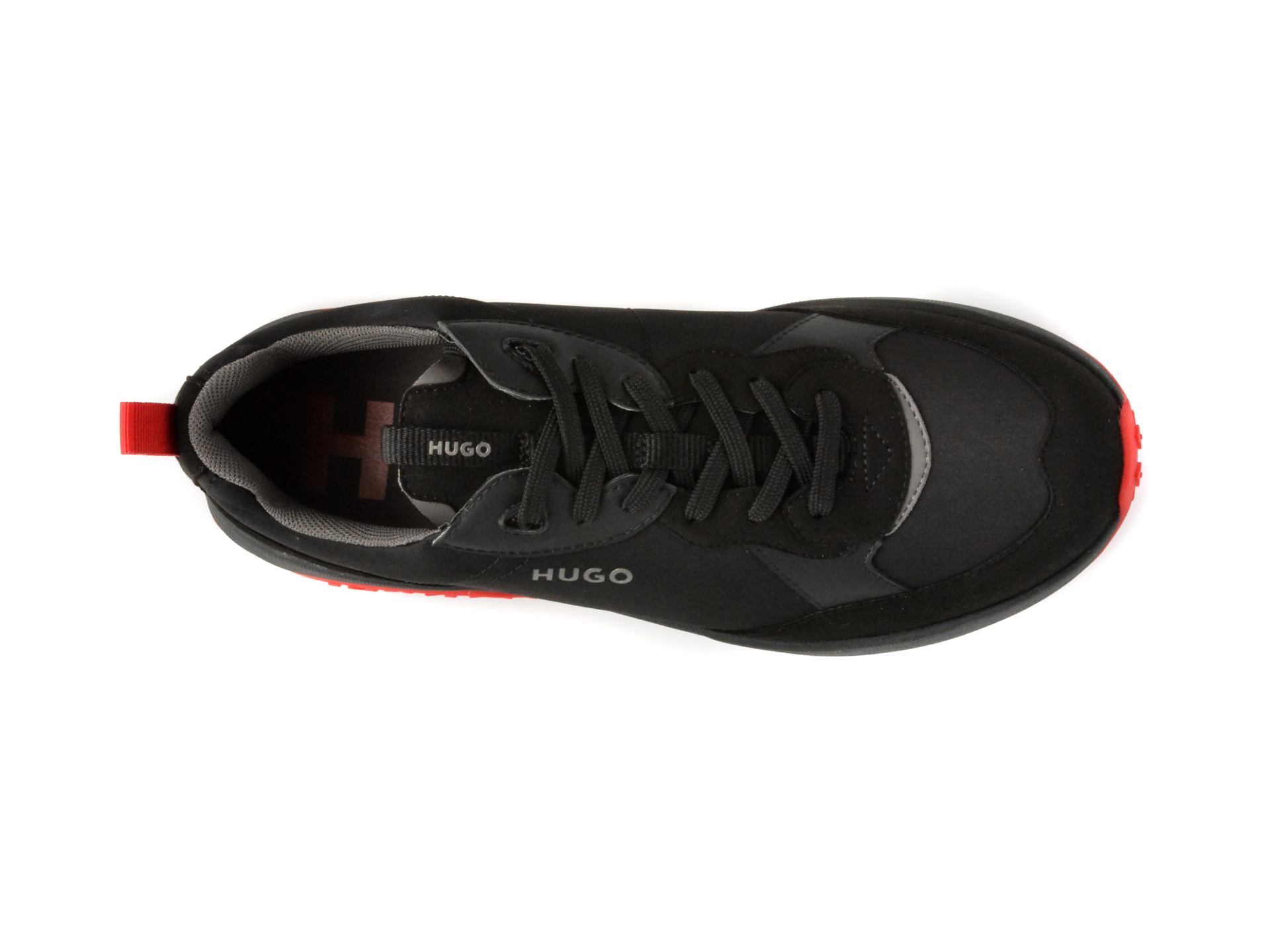 Pantofi sport HUGO negri, 43791, din material textil - imagine 6